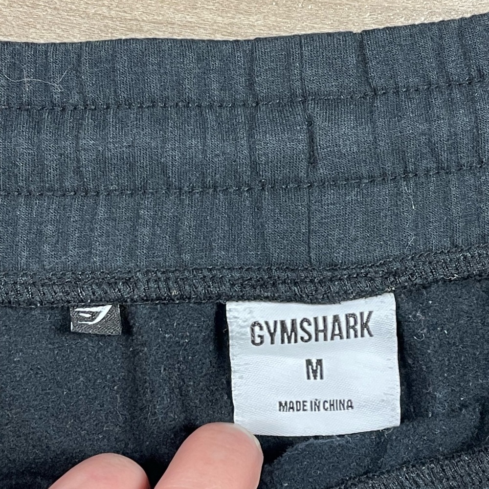 Gymshark Men's Black Fleece Athletic Drawstring Shorts size Medium READ - Picture 2 of 10